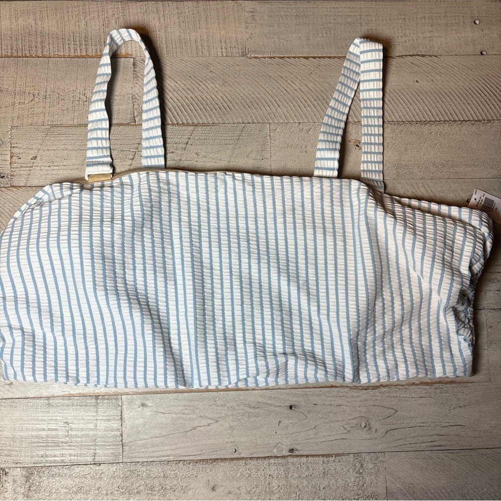 Old Navy Women's Size 4X Striped Bikini Top Adjustable Straps Blue/White NWT - Picture 4 of 16